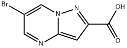 6-ブロモピラゾロ[1,5-A]ピリミジン-2-カルボン酸 化学構造式