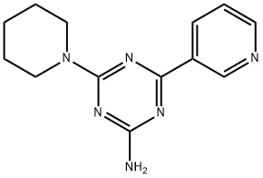 4-Piperidino-6-(3-pyridyl)-1,3,5-triazin-2-amine Struktur