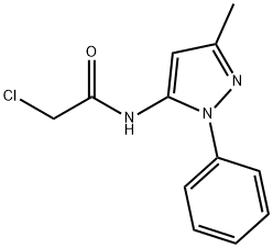 2-クロロ-N-(3-メチル-1-フェニル-1H-ピラゾール-5-イル)アセトアミド 化学構造式