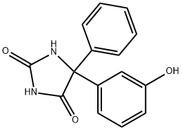 4-(m-hydroxyphenyl)-4-phenylperhydroimidazole-2,5-dione Structure