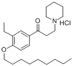 beta-Piperidinoaethyl-4-(n-nonyloxy-3-aethylphenyl)-ketonhydrochlorid  [German] Struktur