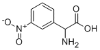 2-アミノ-2-(3-ニトロフェニル)酢酸 化学構造式