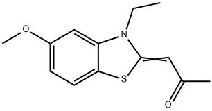 1-(3-乙基-5-甲氧基-2(3H)-苯并噻唑亚基)-2-丙酮 结构式