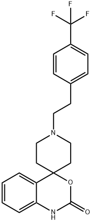 1'-[2-[4-(三氟甲基)苯基]乙基]-螺[4H-3,1-苯并恶嗪-4,4'-哌啶]-2(1H)-酮,300815-41-2,结构式