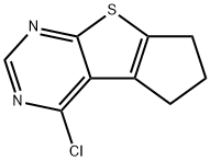4-クロロ-6,7-ジヒドロ-5H-シクロペンタ[4,5]チエノ[2,3-D]ピリミジン 化学構造式