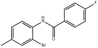 N-(2-bromo-4-methylphenyl)-4-fluorobenzamide 化学構造式