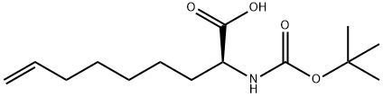 (S)-2-(TERT-ブチルトキシカルボニルアミノ)ノン-8-エン酸 化学構造式
