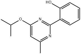 2-(4-イソプロポキシ-6-メチル-2-ピリミジニル)フェノール 化学構造式