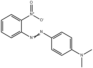 N,N-Dimethyl-4-[(E)-(2-nitrophenyl)diazenyl]aniline Struktur