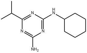 1,3,5-Triazine-2,4-diamine, N-cyclohexyl-6-(1-methylethyl)- (9CI) Structure