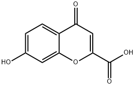 7-hydroxy-4-oxo-4H-chromen-2-carboxylic acid Struktur