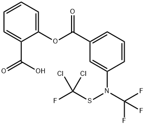2-[[3-[[(dichlorofluoromethyl)thio](trifluoromethyl)amino]benzoyl]oxy]benzoic acid 结构式