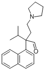 alpha-Isopropyl-alpha-(2-pyrrolidinoethyl)-1-naphthaleneacetaldehyde Structure