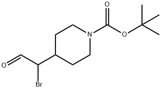 TERT-BUTYL 4-(1-BROMO-2-OXOETHYL)PIPERIDINE-1-CARBOXYLATE Structure