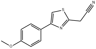 2-[4-(4-甲氧基苯基)-1,3-噻唑-2-基]乙腈, 301235-86-9, 结构式