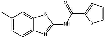 2-Thiophenecarboxamide,N-(6-methyl-2-benzothiazolyl)- Structure