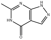 1,5-ジヒドロ-6-メチル-4H-ピラゾロ[3,4-D]ピリミジン-4-オン 化学構造式