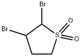 2,3-ジブロモテトラヒドロチオフェン1,1-ジオキシド 化学構造式
