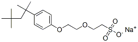 sodium 2-[2-[4-(1,1,3,3-tetramethylbutyl)phenoxy]ethoxy]ethanesulphonate Struktur