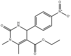 1,6-DIMETHYL-4-(4-NITRO-PHENYL)-2-OXO-1,2,3,4-TETRAHYDRO-PYRIMIDINE-5-CARBOXYLIC ACID ETHYL ESTER Struktur