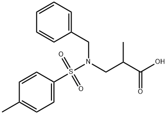 3-[BENZYL-(TOLUENE-4-SULFONYL)-AMINO]-2-METHYL-PROPIONIC ACID Struktur