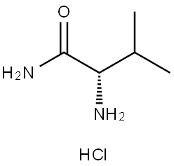 L-バリンアミド塩酸塩 化学構造式