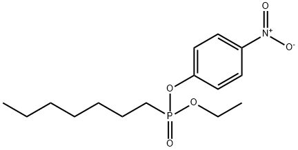 ヘプチルホスホン酸エチルp-ニトロフェニル 化学構造式