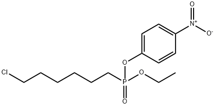 (6-Chlorohexyl)phosphonic acid ethyl p-nitrophenyl ester Struktur