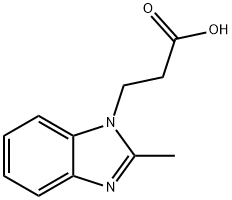 3-(2-メチル-1H-ベンズイミダゾール-1-イル)プロパン酸 化学構造式