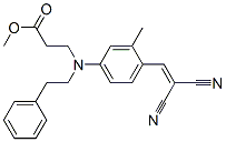 methyl N-[4-(2,2-dicyanovinyl)-m-tolyl]-N-phenethyl-beta-alaninate Structure