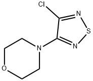 3-クロロ-4-モルホリノ-1,2,5-チアジアゾール 化学構造式