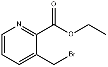 3-(ブロモメチル)ピリジン-2-カルボン酸エチル 化学構造式
