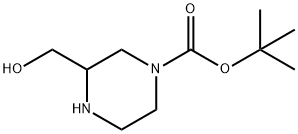 3-HYDROXYMETHYL-PIPERAZINE-1-CARBOXYLIC ACID TERT-BUTYL ESTER Structure