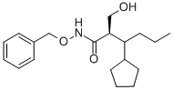 (2R)-2-(HYDROXYMETHYL)-3-(CYCLOPENTYL)-N-(PHENYLMETHOXY)HEXANAMIDE Struktur