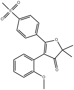 4-(2-methoxyphenyl)-2,2-dimethyl-5-(4-(methylsulfonyl)phenyl)furan-3(2H)-one Structure