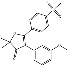 4-(3-methoxyphenyl)-2,2-dimethyl-5-(4-(methylsulfonyl)phenyl)furan-3(2H)-one 结构式
