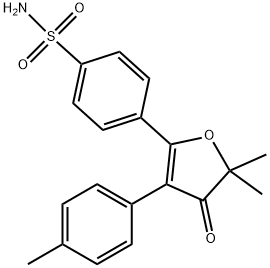 4-(5,5-dimethyl-4-oxo-3-p-tolyl-4,5-dihydrofuran-2-yl)benzenesulfonamide 结构式