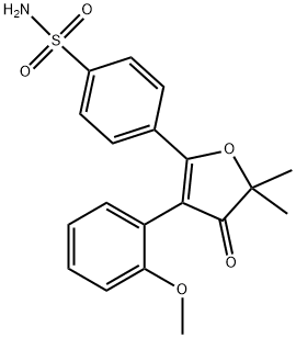 4-(3-(2-methoxyphenyl)-5,5-dimethyl-4-oxo-4,5-dihydrofuran-2-yl)benzenesulfonamide Structure