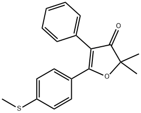 2,2-dimethyl-5-(4-(methylthio)phenyl)-4-phenylfuran-3(2H)-one Structure