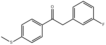 2-(3-fluorophenyl)-1-(4-(methylthio)phenyl)ethanone Structure