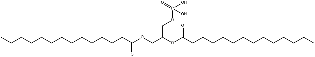 3-(磷酰氧基)丙烷-1,2-二基二肉豆蔻酸酯,30170-00-4,结构式