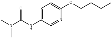 3-(6-ブトキシ-3-ピリジニル)-1,1-ジメチル尿素 化学構造式