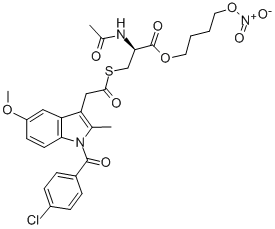 N-ACETYL-D-CYSTEINE-1-(4-CHLOROBENZOYL)-5-METHOXY-2-METHYL-1H-INDOLE-3-ACETIC ACID, 4-(NITROOXY)BUTYL ESTER Struktur