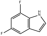 5,7-ジフルオロ-1H-インドール 化学構造式