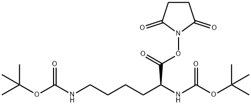 N,N'-Di-Boc-L-lysine hydroxysuccinimide ester 化学構造式
