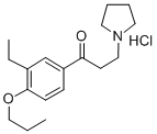 beta-1-Pyrrolidinylaethyl-(4-n-propoxy-3-aethylphenyl)-ketonhydrochlor id [German] 结构式