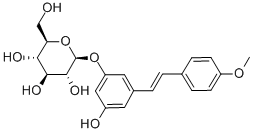 3,5-DIHYDROXY-4'-METHOXYSTILBENE 3-O-BETA-D-GLUCOSIDE Struktur