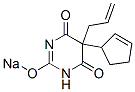 5-アリル-5-(2-シクロペンテン-1-イル)-2-ソジオオキシ-4,6(1H,5H)-ピリミジンジオン 化学構造式