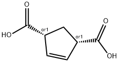(1R,3S)-4-Cyclopentene-1,3-dicarboxylic acid,30213-23-1,结构式