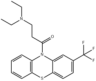 10-[3-(ジエチルアミノ)プロピオニル]-2-(トリフルオロメチル)-10H-フェノチアジン 化学構造式